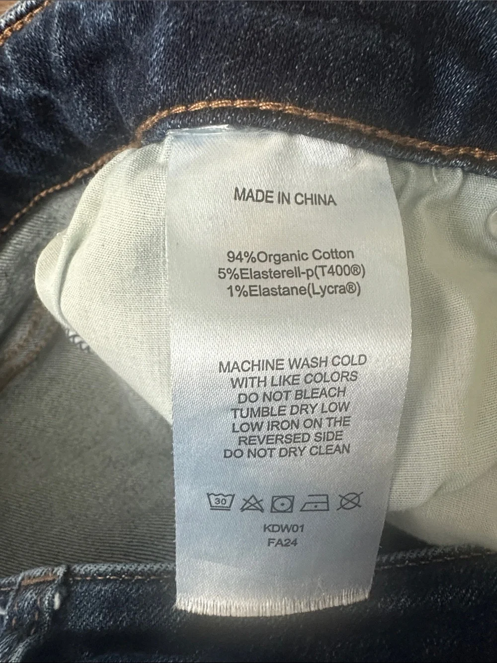 Quince Bella Stretch Straight Ankle Jeans Dark Blue Wash Denim Size 29